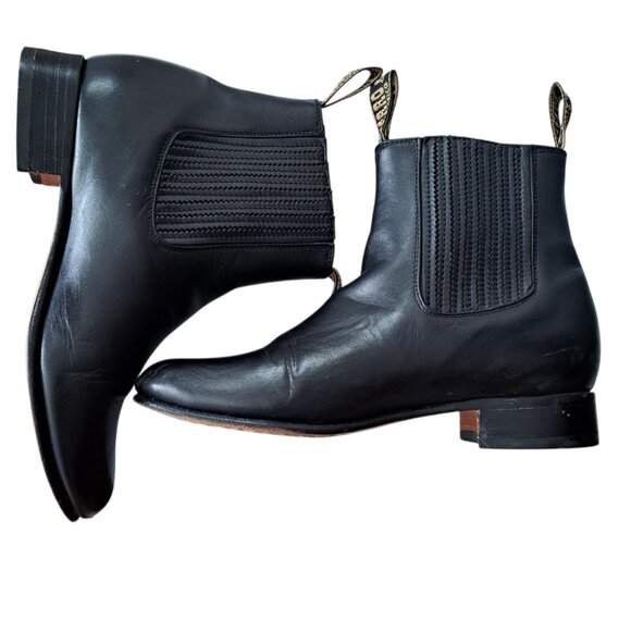 Besserro Men's Black Leather Classic Chelsea Boots Botin Size 25 - Picture 2 of 9